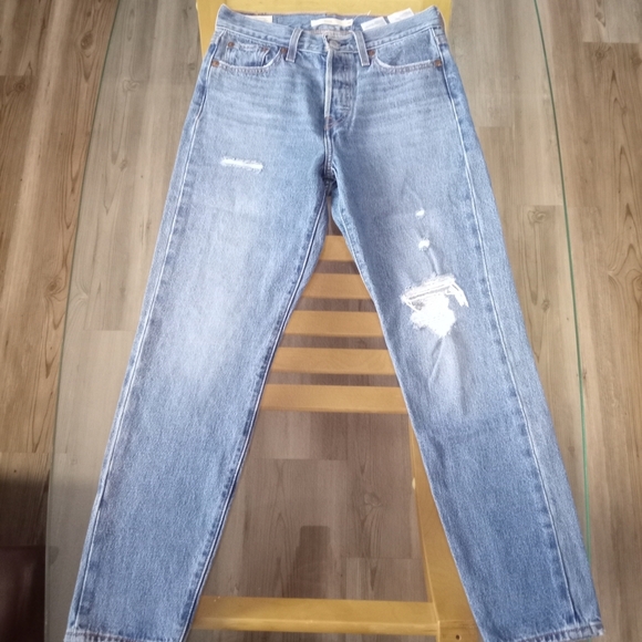 Levi's Denim - Levi's Light Blue Straight Leg Jeans Wedgie
